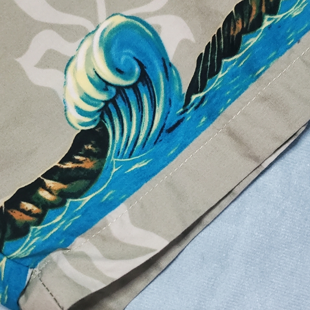 Hawaiian Surf Board Button-Up Shirt XL Vintage 90s Y2k - Picture 7 of 9